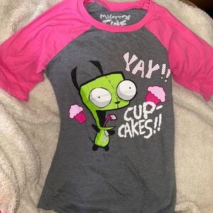 Mighty Fine Invader Zim rare vintage cupcake shirt top